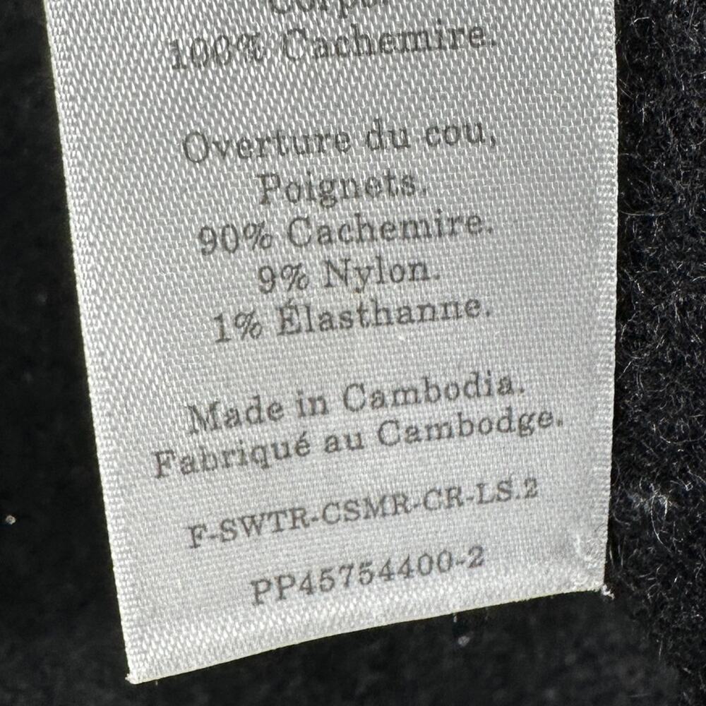 EVERLANE THE CLASSIC CREW IN CASHMERE SWEATER BLACK SIZE MEDIUM - Picture 9 of 10